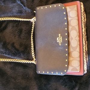 Coash mixed material cross body
